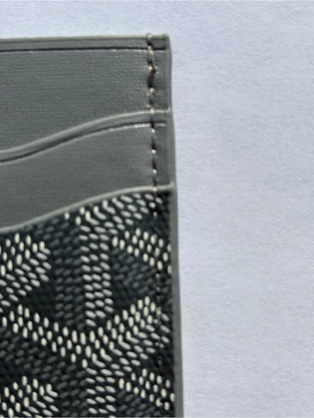 Goyard Gray and Black Goyardine Card Holder